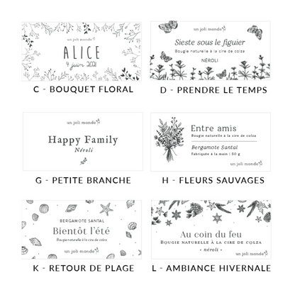 Bougie parfumée personnalisée - Cadeau maîtresse