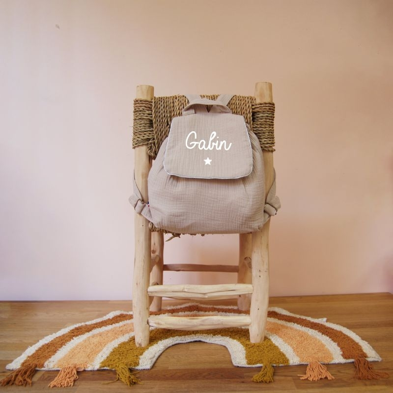 Sac à dos bébé personnalisé - Modèle Gaze de coton