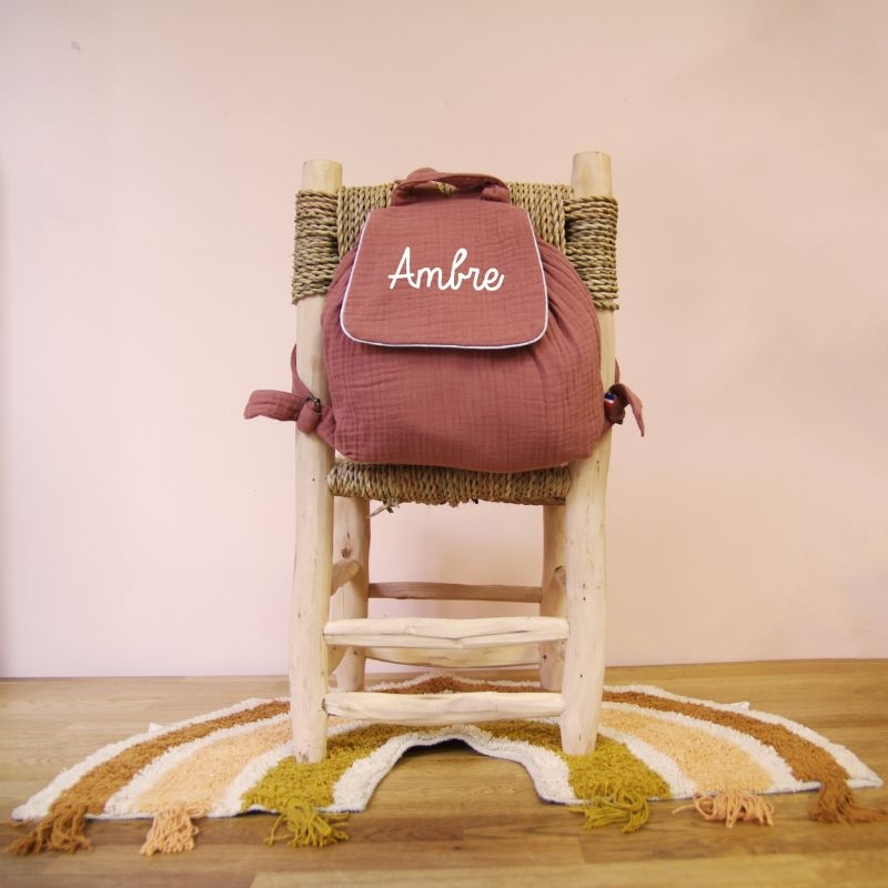 Sac à dos bébé personnalisé - Modèle Gaze de coton