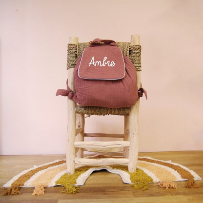 Sac à dos bébé personnalisé - Modèle Gaze de coton
