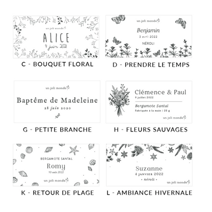 Bougie parfumée personnalisée mini - Cadeau invité
