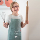 Tablier de cuisine enfant personnalisé - Lin enduit