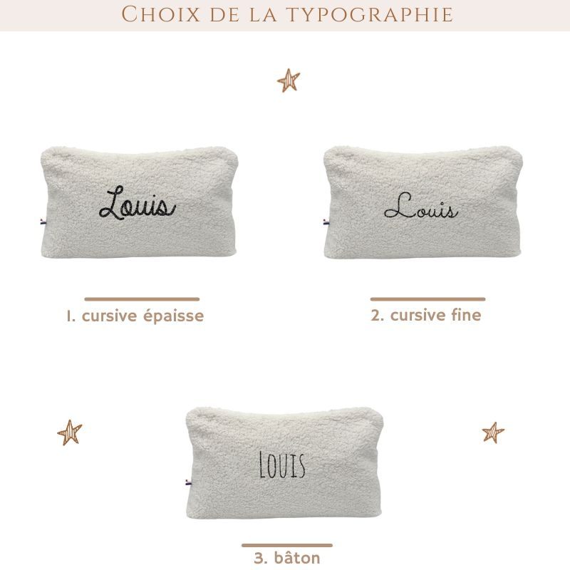 Trousse personnalisée moumoute - Cadeau maîtresse