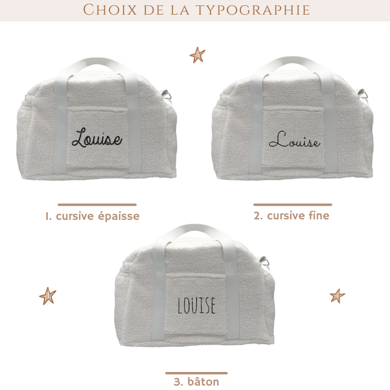 Sac à langer moumoute personnalisé