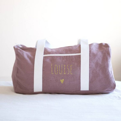 Sac de week-end personnalisé - Lin et coton